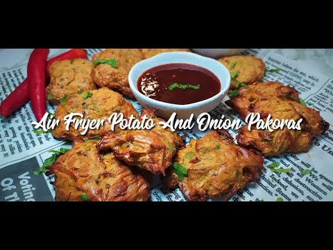 AIR FRYER ONION POTATO PAKODA / PAKORA | Step By Step Recipes | EatMee Recipes