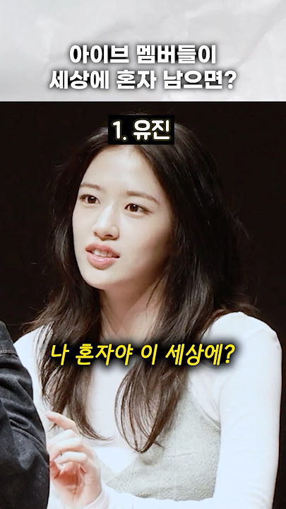 What if the members of Ive were left alone in the world? 😱