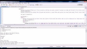 Text Based Java Adventure Game Update 1