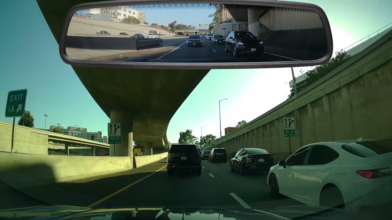 Dashcam Drive: Santa Monica Round Trip from Day to Night (No Audio)