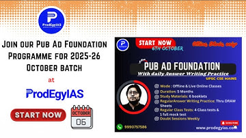 🎯🔥 Starts on 6th Oct: Pub Ad Foundation by Ashutosh Pandey at ProdEgyIAS!