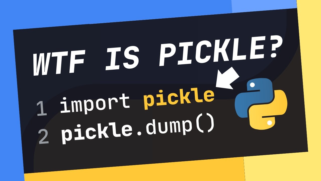 Pickle dump. Библиотека Пикл в питон.