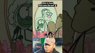 Girls vs boys.!(best react animation memes)#shorts #reaction #funny