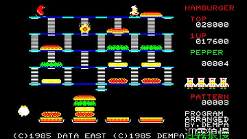 Sharp X1 Game: Hamburger (Burger Time) (1985)