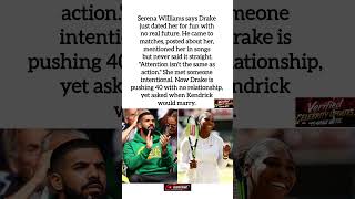 Serena Williams Says Drake Just Dated Her for Fun – "He Never Actually Said It Straight" 😳 #shorts
