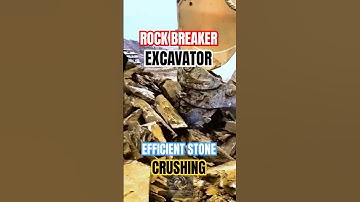 Rock Breaker in Action at Mining Site | Efficient Stone Crushing Process