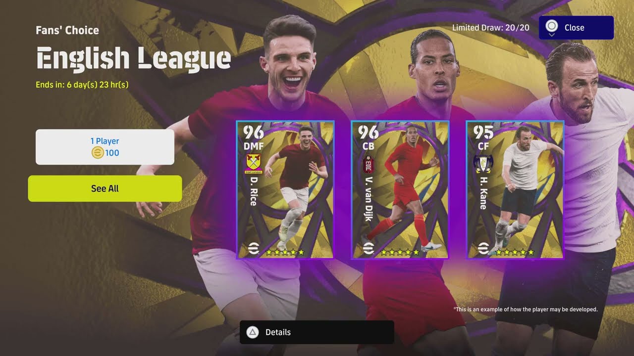 eFootball 2023 - Fans' Choice English League Pack