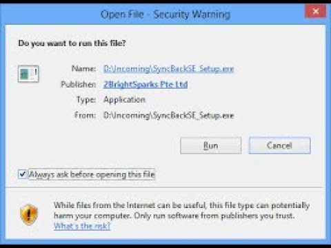 Turn off OPEN FILE - SECURITY WARNING Windows in 1 minute