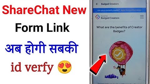 share chat new creator forms 2022 - share chat id verified only 2 days