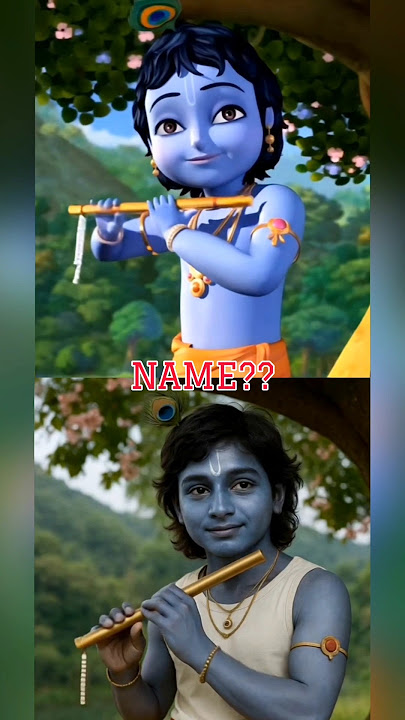 Little Krishna Cartoon Characters In Real Life - Part 2 #littlekrishna #shorts