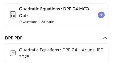 Quadratic equations ||DPP 04||Arjuna JEE 