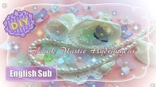 エンボスヒーター使用☆プラバン紫陽花の作り方　~ Shrink Plastic Hydrangeas ~