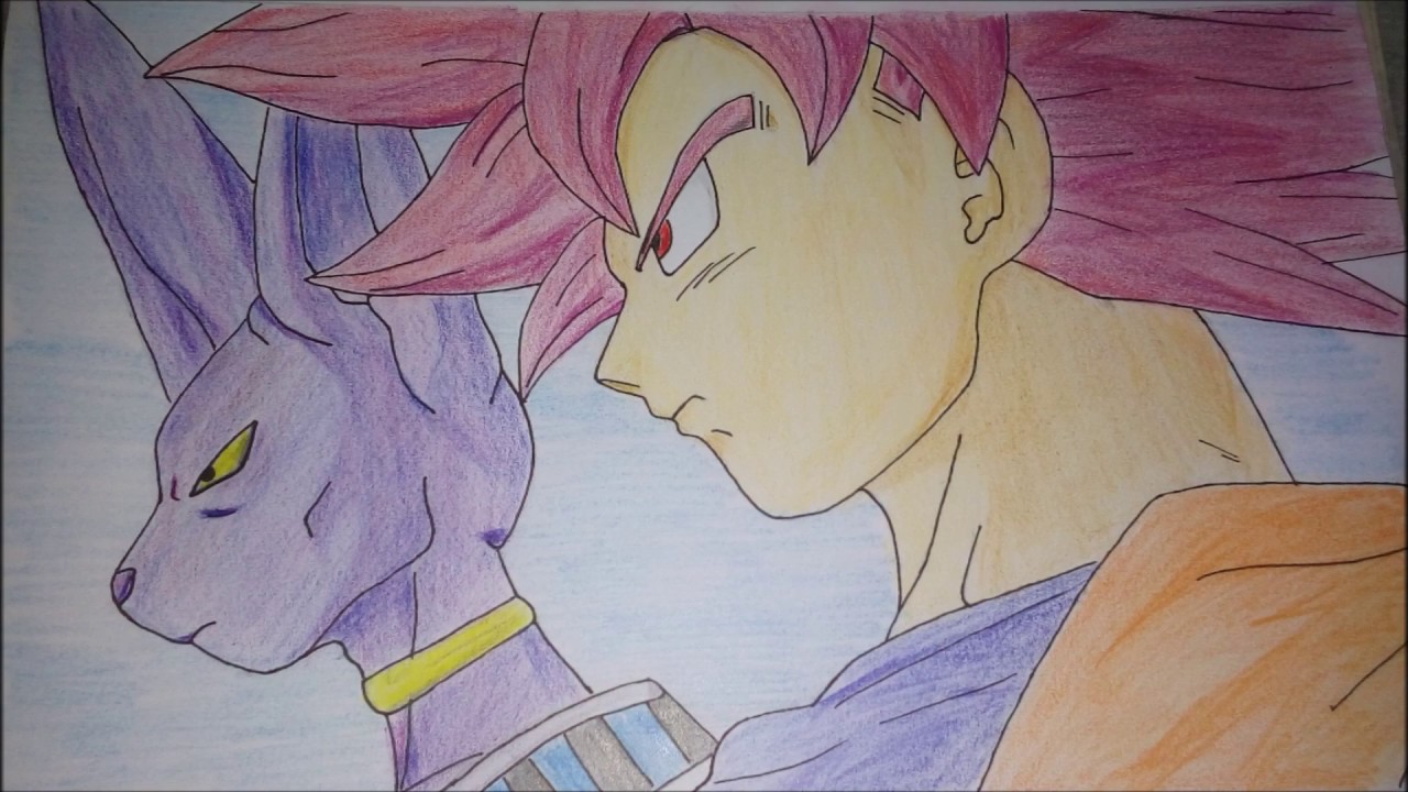 Drawing of Goku and Beerus YouTube