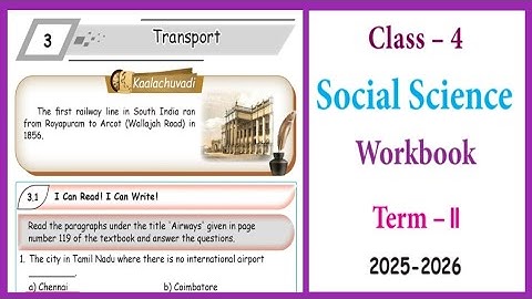 Class- 4, Transport,  Social Science workbook answers 