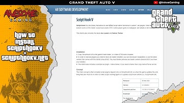 HOW TO Install ScriptHookV 1.0.2845 And ScriptHookVDotNet 3.6.0 Tutorial | GTAV