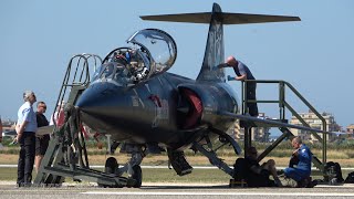 4Kᵁᴴᴰ Lockheed TF-104 Starfighter Flies again over Italy after 18 Years !! @ PRATICA DI MARE AIRSHOW