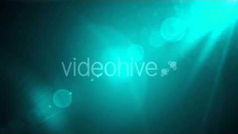 Lens Flares Moving on Deep Cyan Background Seamless Loop