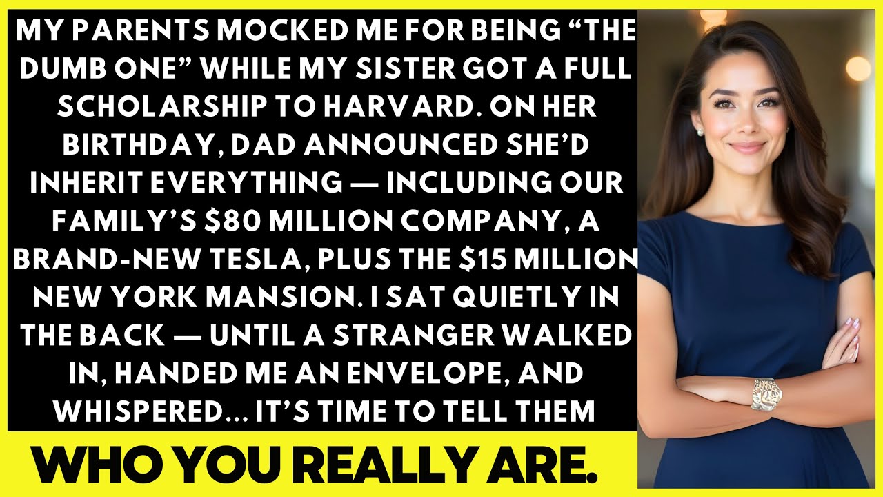 My Parents Gave My Sister $80M, a Mansion, and a Tesla—Then a Stranger Handed Me an Envelope
