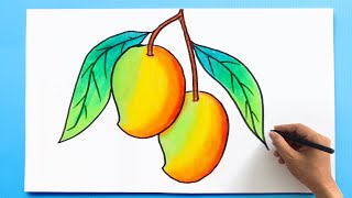 easy mango drawing