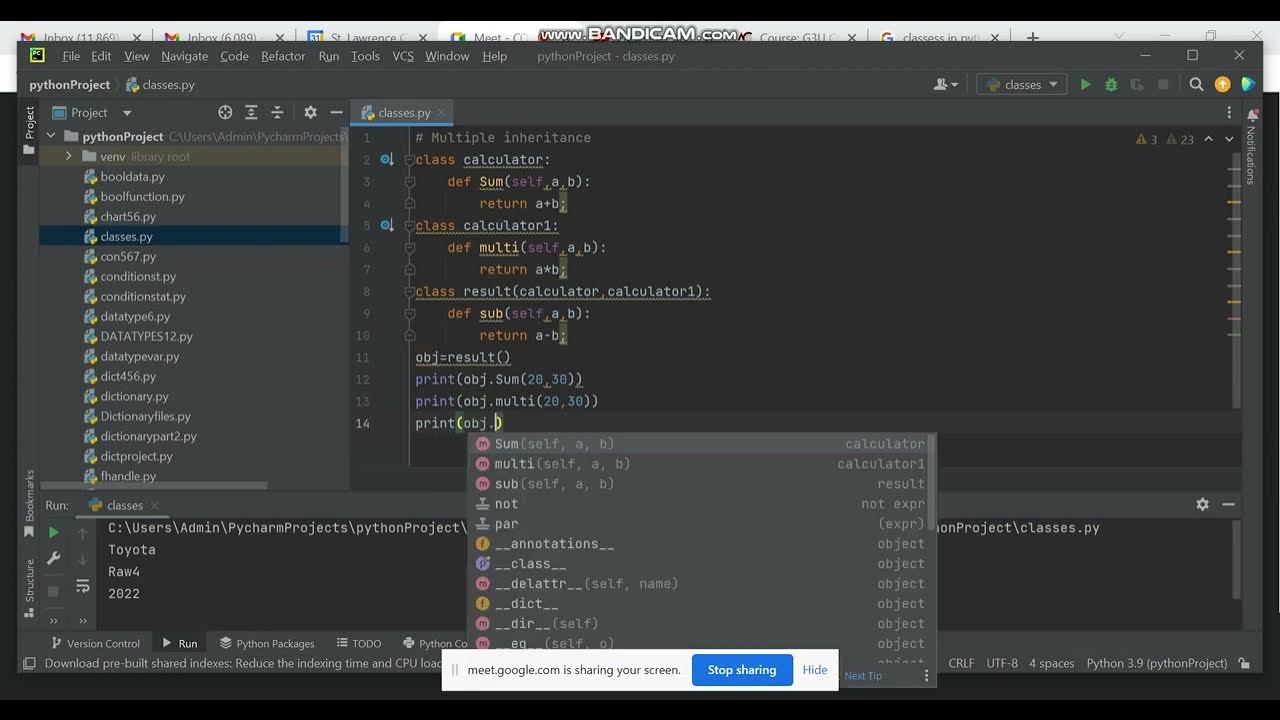 Multiple Inheritance in Python - YouTube