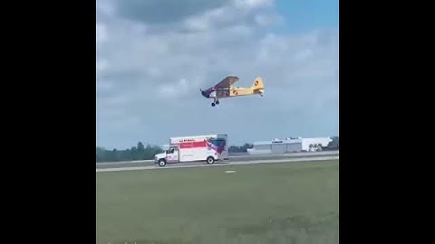 Plane landing on truck amazing video