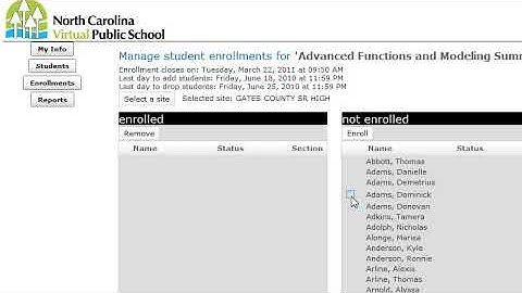 District Access in the NCVirtual Registration System