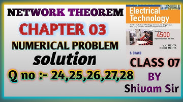 Class 07 | Network theory in hindi | network theory of vk mehta book by Shivam sir.