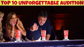 TOP 10 SINGING AUDITIONS ON GOT TALENT | UNFORGETTABLE