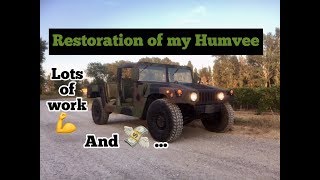 AM general military Humvee M998 Hmmwv Hummer h1 frame off restoration