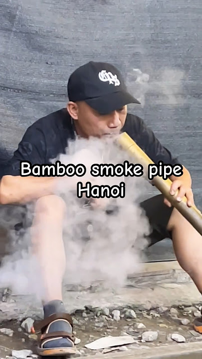 Man Smoking Bamboo Pipe in Hanoi #vietnam #travelshorts