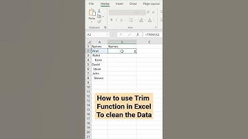 Trim Function using Excel #shorts #excel #exceltutorial #data #dataanalyst #exceltips
