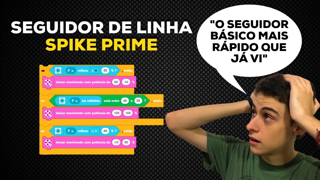O SEGUIDOR DE LINHA BÁSICO MAIS RÁPIDO COM O SPIKE PRIME - YouTube