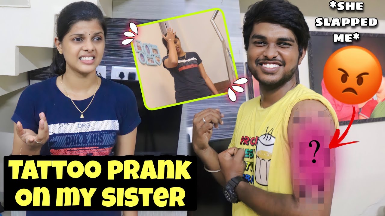Permanent Tattoo Prank on My Sister *She Slapped me* | Prank Went Wrong | Jenni's Hacks