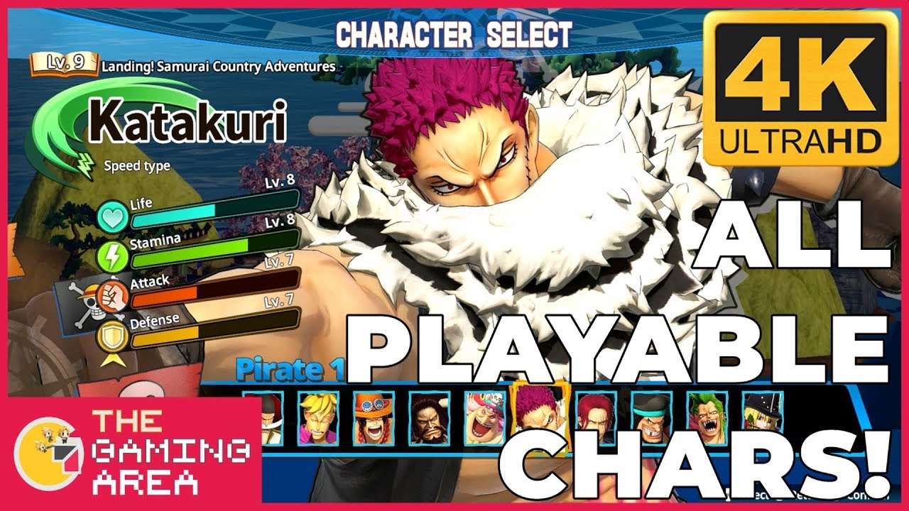 One Piece Pirate Warriors 4 ALL CHARACTERS In 4K - YouTube