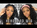 I tried a CURLY HEADBAND WIG &amp; I’m SHOOK! NO LACE, NO ADHESIVE NEEDED! | Luvme Hair | Joanna Divine