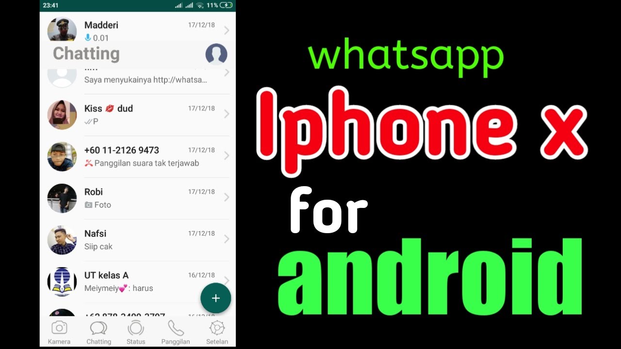 Aplikasi whatsapp iphone x untuk android YouTube