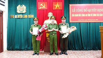 Công bố quyết định của Giám đốc Công an tỉnh về công tác cán bộ