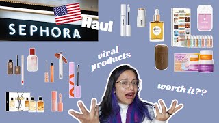Viral Sephora USA Beauty Haul | Rhode, Tower 28, Glossier, Gisou, REFY, Makeup by Mario, Replica