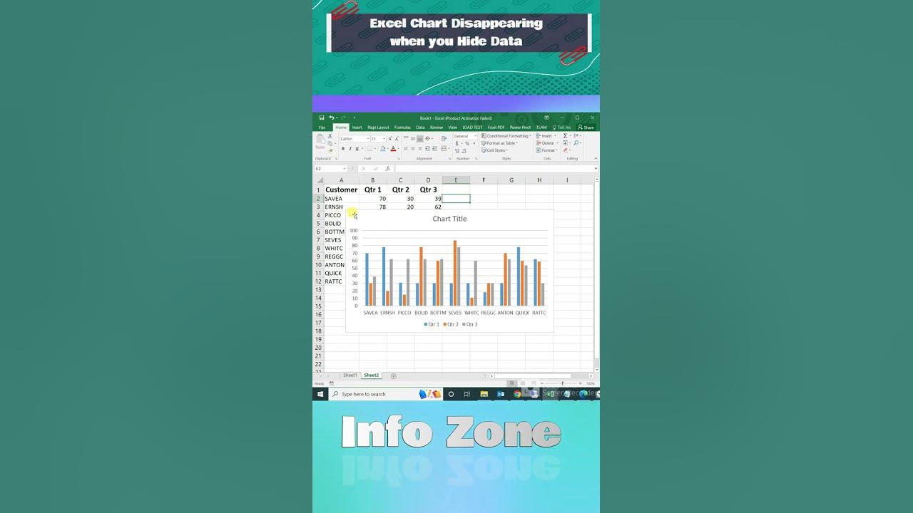  short excel charts from disappearing when you hide data youtube