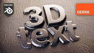 Blender 3.6 Text Features + 'Embossed' Animation