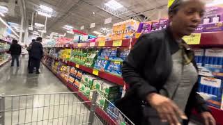 Grocery shopping at Sam’s club