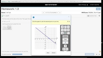 Graphing Equations of Lines and Circle in My Math Lab