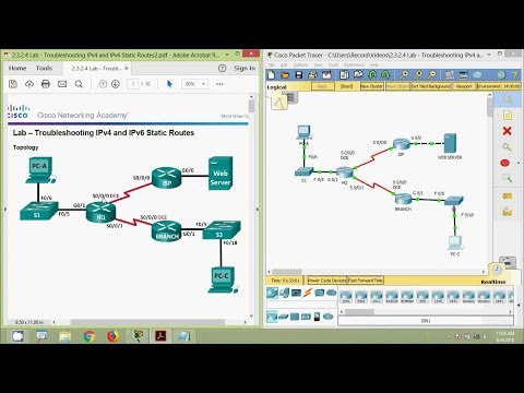 2.3.2.4 Lab - Troubleshooting IPv4 and IPv6 Static Routes