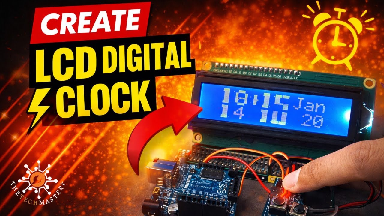 How to Make LCD 1602 Digital Clock | Arduino Project - YouTube