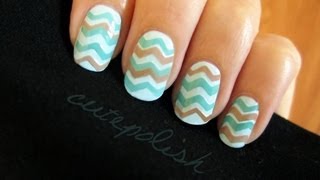 Easy Chevron Nails (no stripers needed!)