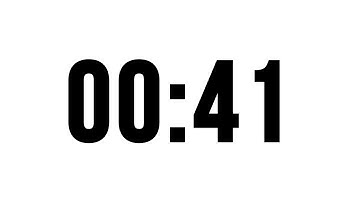 41 Second Timer Without Music, Simple Countdown With Alarm At The End