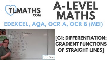 A-Level Maths: G1-02 [Differentiation: Gradient Functions of Straight Lines]