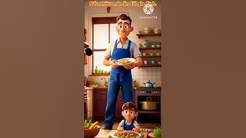 Cậu bé phụ cha vào bếp với công nghệ Ai(Leonardo ai,gpt,bvee).