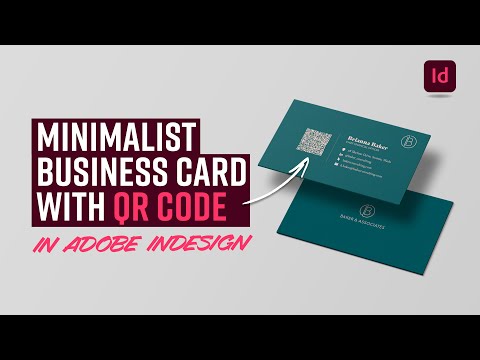 Learn how to create a minimalist business card with QR code in Adobe InDesign