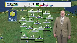 Clear but cool Sunday night ahead